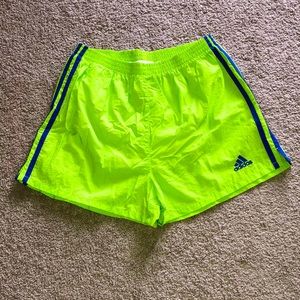 Adidas women’s running shorts liner green blue size medium M